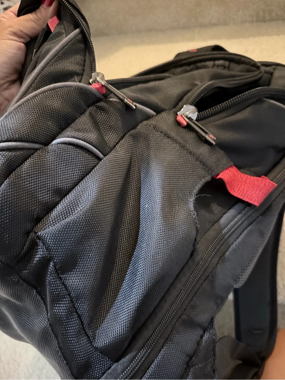 Samsonite unisex Tectonic Black and Red Travel Backpack - Durable Everyday Bag